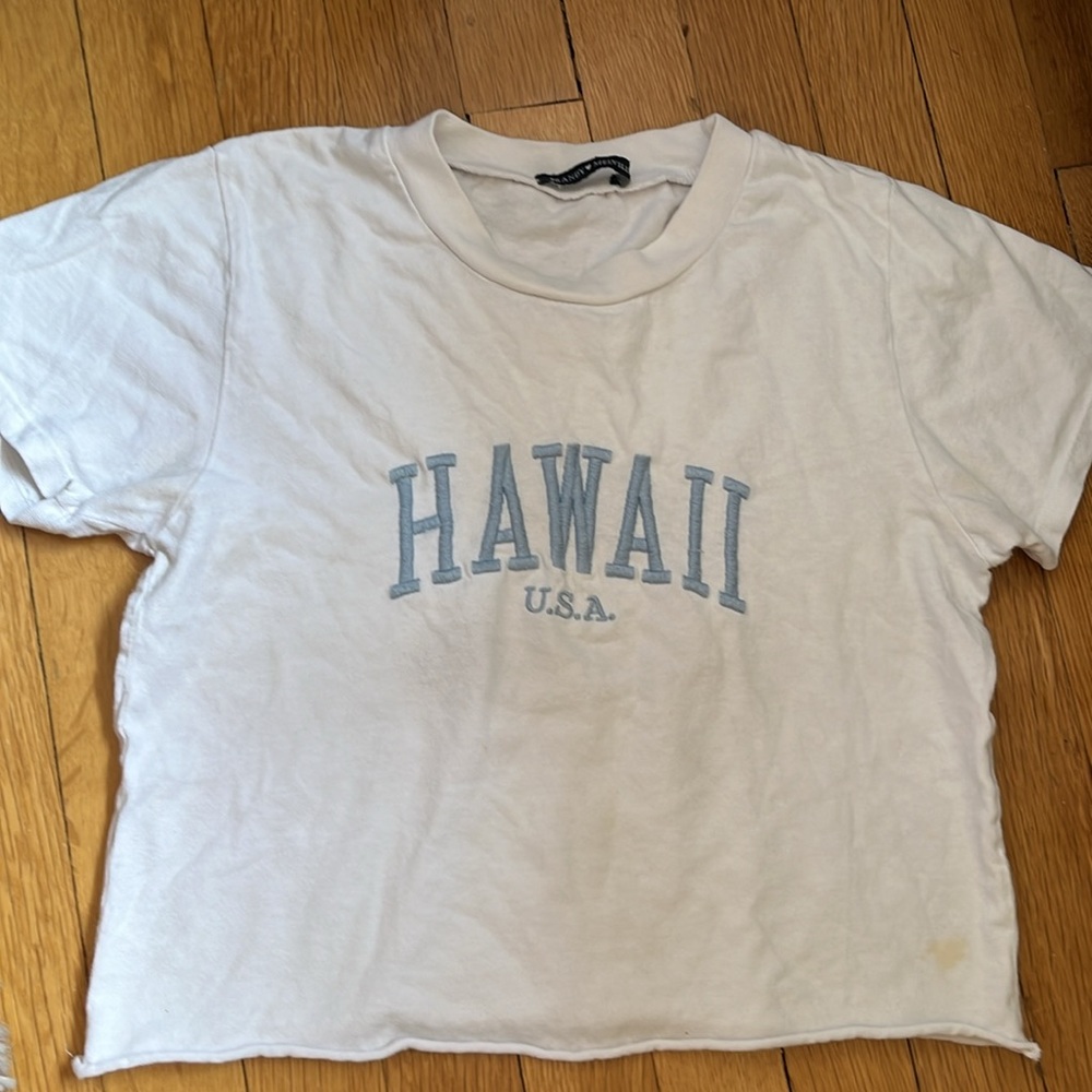 Brandy Melville white Hawaii top
